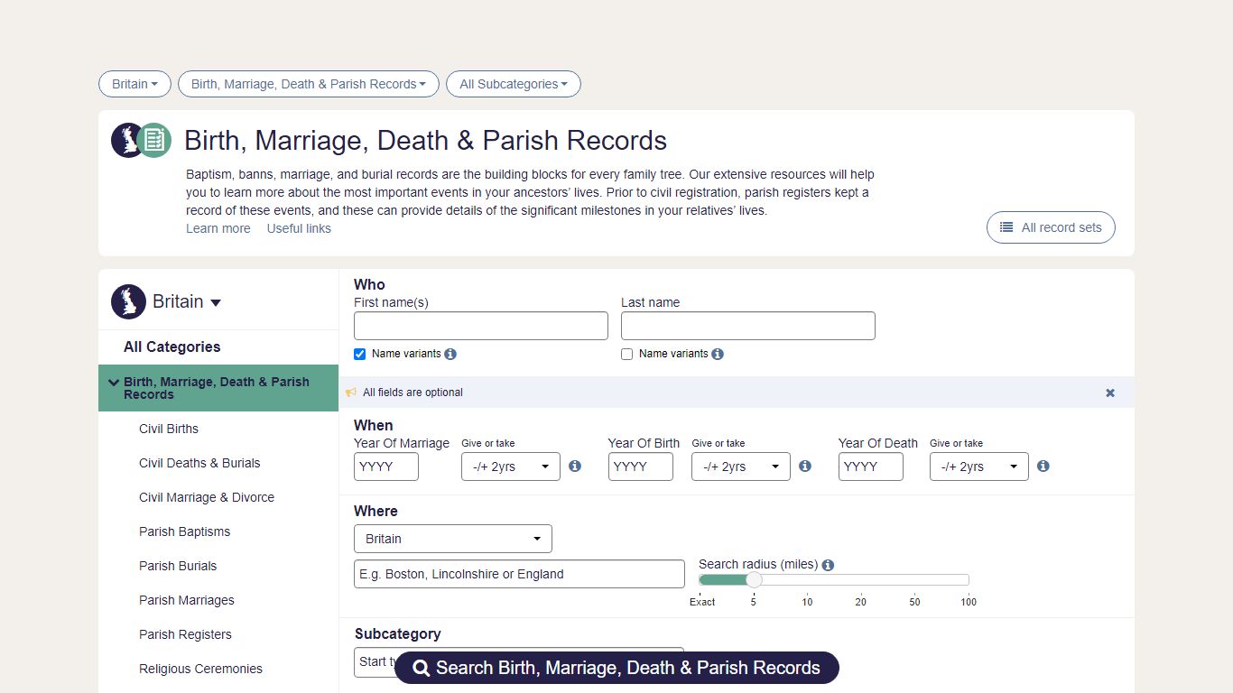 Birth, marriage, death & parish records | findmypast.co.uk